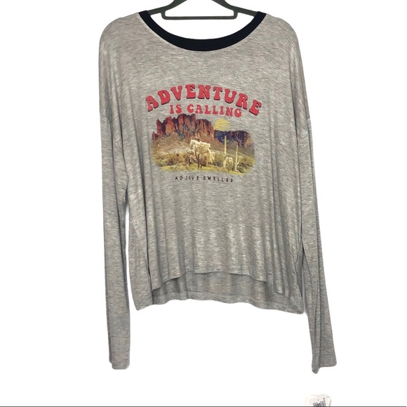 Adventure is Calling Long Sleeve Graphic T Shirt Size XL - Picture 1 of 6